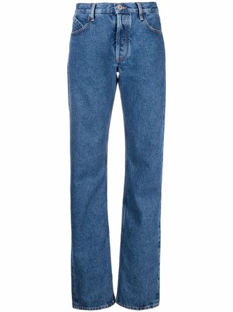 Shop The Attico high-rise straight-leg jeans with Express Delivery - FARFETCH