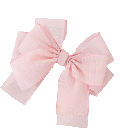 soft pink hair bow