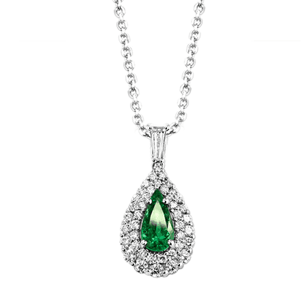 Tear Drop Emerald Necklace