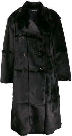 panelled double-breasted coat