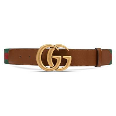 green and red Web Web belt with Double G buckle | GUCCI® US