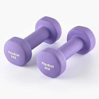 PhysKcal Dumbbells Set of 2 for Home Gym Exercise, Comfy To Hold Soft-touch Grip, Sweat-resistant Neoprene Coating, Pilates Cardio Hand Weights for Toning, Dumbbells in 0.5kg 1kg 1.5kg 2kg 3kg Pair : Amazon.co.uk: Sports & Outdoors