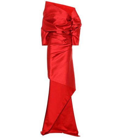 Balenciaga - Robe longue en satin | Mytheresa