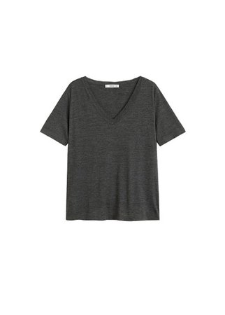 MANGO Flecked cotton-blend t-shirt