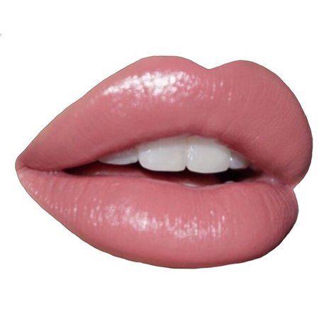 glossy pink lipstick