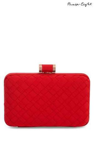 Buy Phase Eight Carmine Clio Weave Box Clutch from the Next UK online shop