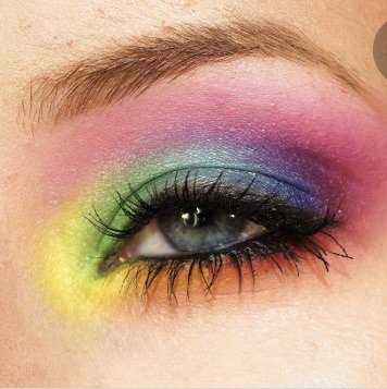 rainbow eyeshadow look