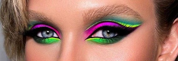 Pink And Green Eye Look