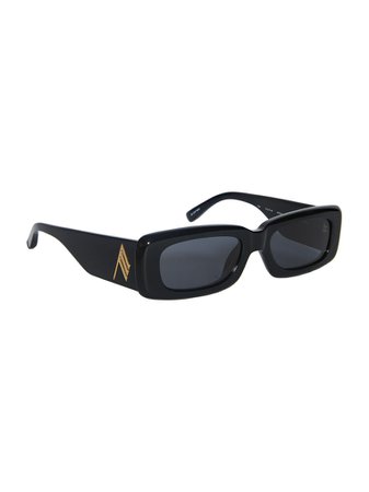 The Attico - "Mini Marfa" Black Sunglasses