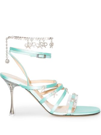 MACH & MACH Camille 95mm crystal-embellished Sandals - Farfetch