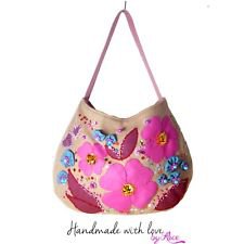 floral embroidery handmade handbag