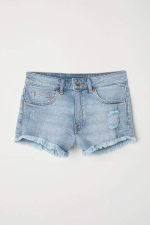 Short Denim Shorts - Blue