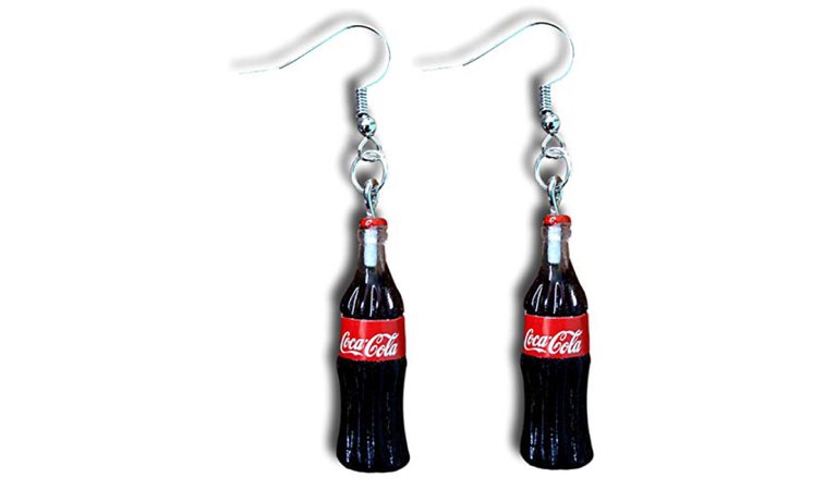 coke earrings