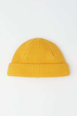 Вязаная шапка в рубчик - Желтый - Мужчины | H&M RU