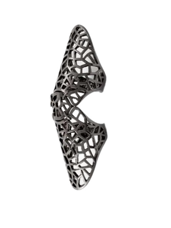black steel knuckle ring jewelry