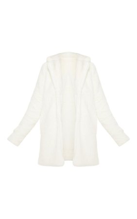 Petite Cream Faux Fur Coat | Petite | PrettyLittleThing