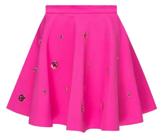 Pink Skirt with Metal Rings