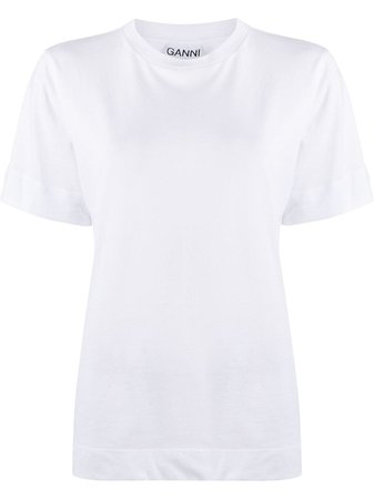 GANNI crew-neck short-sleeve T-shirt - Farfetch