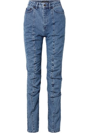 Y/PROJECT | Paneled high-rise straight-leg jeans | NET-A-PORTER.COM