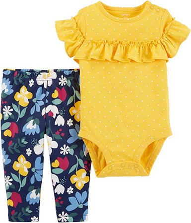 Amazon.com: Carter's Baby Girls' 2 Piece Bodysuit and Leggings Set: Clothing