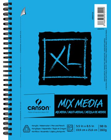 Amazon.com: Canson XL Series Mix Paper Pad, Heavyweight, Fine Texture, Heavy Sizing for Wet and Dry Media, Side Wire Bound, 98 Pound, 7 x 10 Inch, 60 Sheets, 7"X10", 0: Arts, Crafts & Sewing