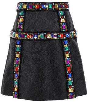 Embellished Matelasse Mini Skirt