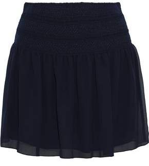 Smocked Chiffon Mini Skirt