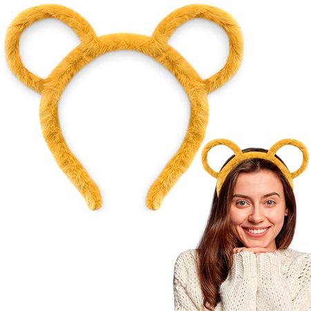 Amazon.com : Winter Thick Headbands for Women - Plush Round Mouse Bear Ears Headband Makeup Headband Yellow Hair Accessories Fashion Headbands for Women - Hoop Winter Headband Bandana Headband Gifts for Girls : Beauty & Personal Care