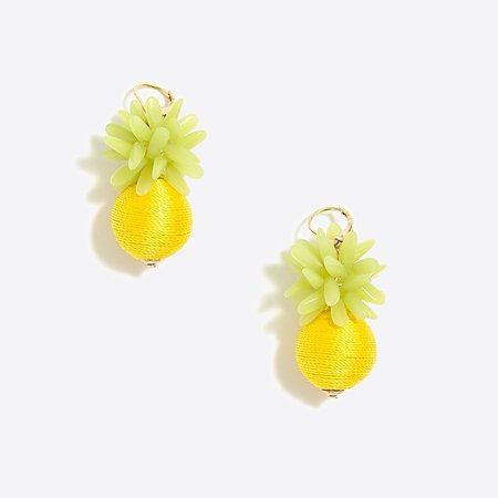 J.Crew Factory: Pineapple and thread drop earrings