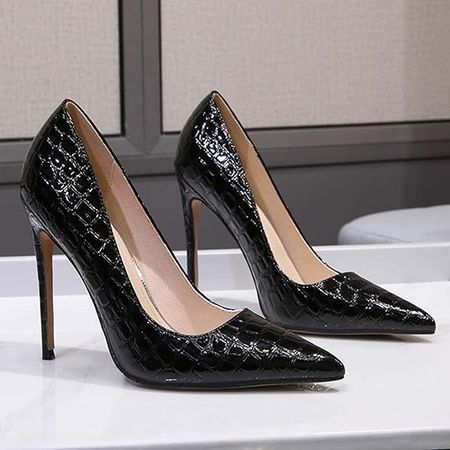 Amazon.com | JOEupin Women Sexy Crocodile Pattern High Heels Pointed Toe Stilettos Pumps Party Club Shoes | Shoes