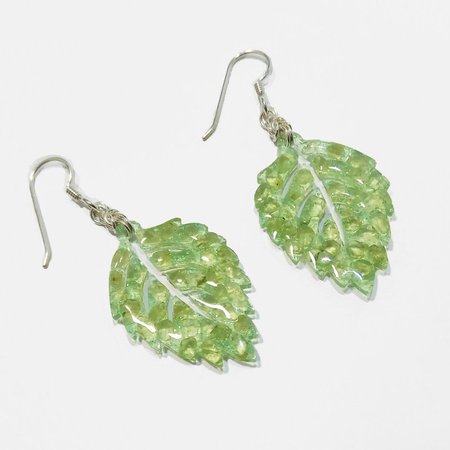 leaf sparkly earrings - Google Search