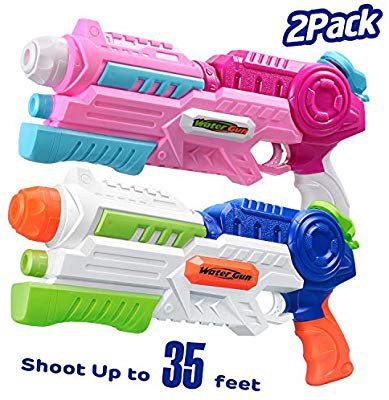 Amazon.com: HITOP Water Gun, 2 Pack Squirt Guns Water Guns for Kids Adults Water Blaster 36oz High Capacity Fast Trigger Summer Toy for Swimming Pools Party Outdoor Beach Sand Water Fighting: Toys & Games