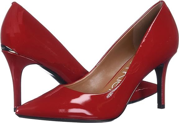 Amazon.com | Calvin Klein Women's Gayle Pump, Crimson Red, 9 | Pumps