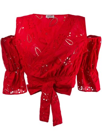 Liu Jo cold-shoulder wrap blouse $176 - Shop SS19 Online - Fast Delivery, Price