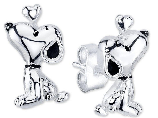 snoopy silver earrings