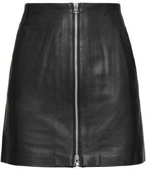 Textured-leather Mini Skirt