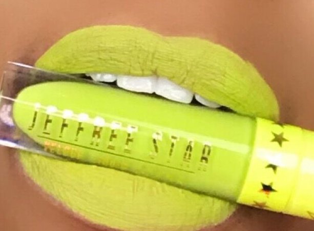 lime green lipstick