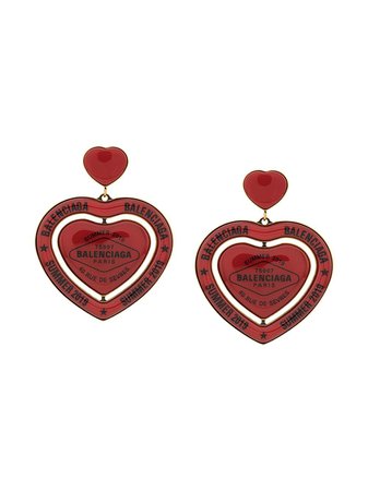 Balenciaga Casino Heart Earrings - Farfetch