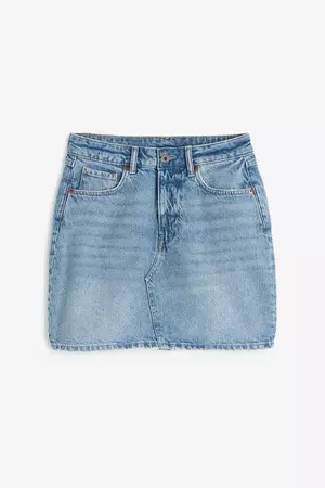 Denim Mini Skirt - Denim blue - Ladies | H&M US