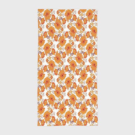One Side Printing Hotel SPA Beach Pool Bath Hand Towel,Orange Old Fashion Flowers in Full Blossom Damask Inspired Traditional Vintage Orange Marigold Maroon,for Kids Teens and Adults: Amazon.co.uk: Kitchen & Home