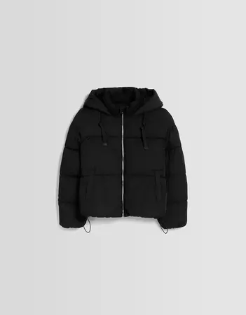 Oversize puffer jacket with a hood - Jackets - BSK Teen | Bershka