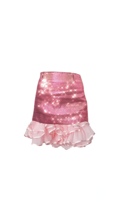 pink hybrid edit skirt