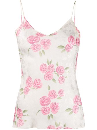 Christian Dior Pre-Owned 2000S Silk Floral Textured Camisole | Farfetch.com
