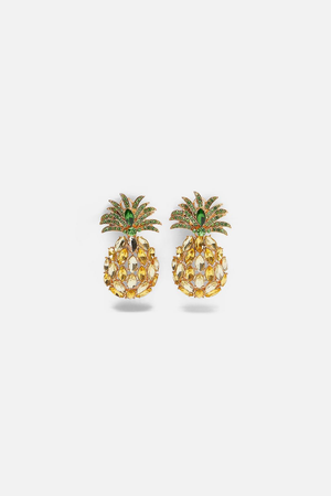 Zara pineapple earrings