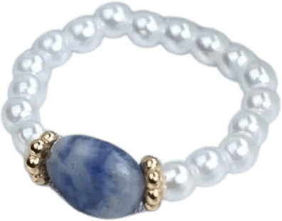 pearl ring blue
