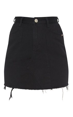 Black Basic Denim Skirt | Denim | PrettyLittleThing USA
