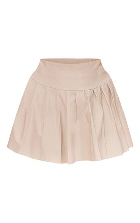 Plus Stone Stretch Woven Pleated Micro Mini Skirt | PrettyLittleThing USA
