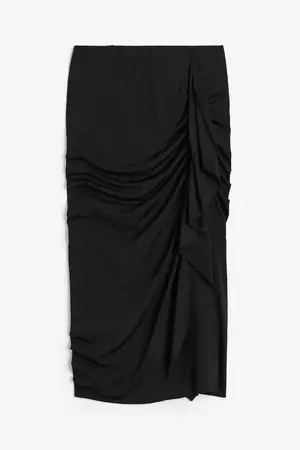 Flounced Skirt - Black - Ladies | H&M US