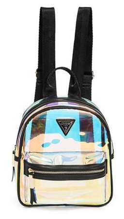 guess mini iridescent backpack