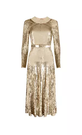 Ray Sequin Dress - Gold | Dresses and Jumpsuits | Temperley London – Temperley London (UK)